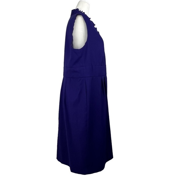 DRESS BARN RUFFLED V-NECK SLEEVELESS SHEATH DRESS - Picture 5 of 11